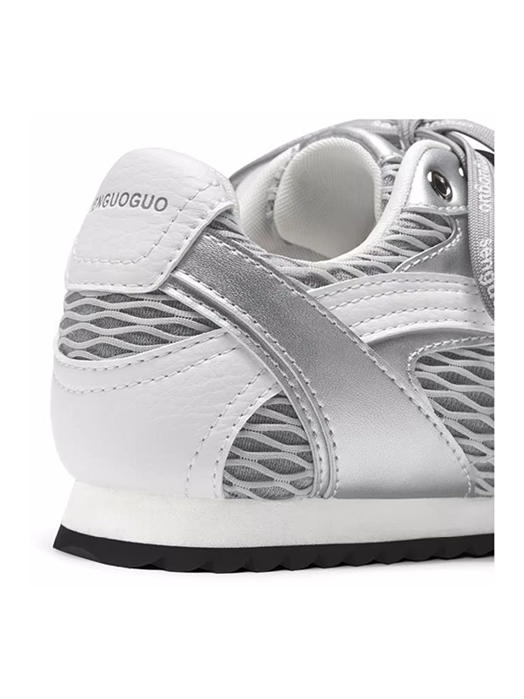 SENGUOGUO | The "Forrest Gump" Mesh Layered Laces Sneaker-Silver - PSYLOS 1, SENGUOGUO | The "Forrest Gump" Mesh Layered Laces Sneaker-Silver, Unisex Shoes, SENGUOGUO, PSYLOS 1